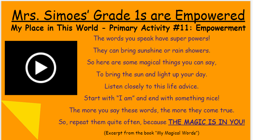 Grade One’s Empowered